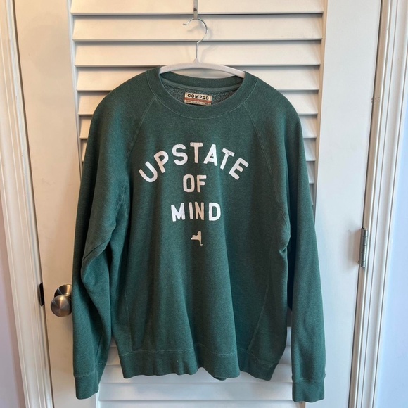 Other - green UPSTATE (NEW YORK) OF MIND crewneck sweatshirt from COMPAS [L]